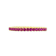 SPARK CREATIONS 18K Yellow Gold Ruby Eternity Band